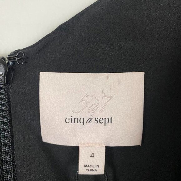 Cinq a sept Cecil black long sleeve twist mini dress - Picture 7 of 10